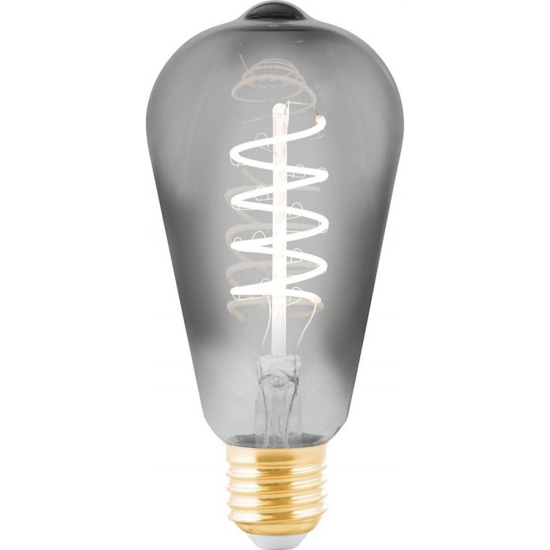 11,95 € Free Shipping | LED light bulb Eglo 4W E27 LED ST64 2000K Very warm light. Oval Shape Ø 6 cm