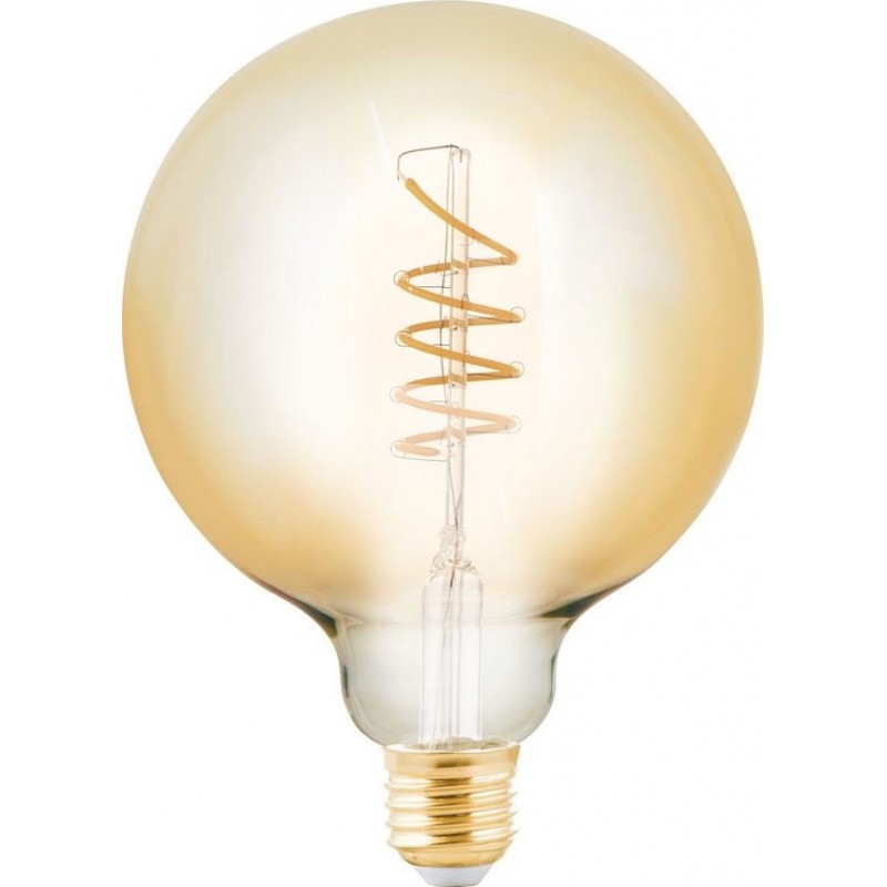 13,95 € Free Shipping | LED light bulb Eglo 4W E27 LED G125 2200K Very warm light. Spherical Shape Ø 12 cm