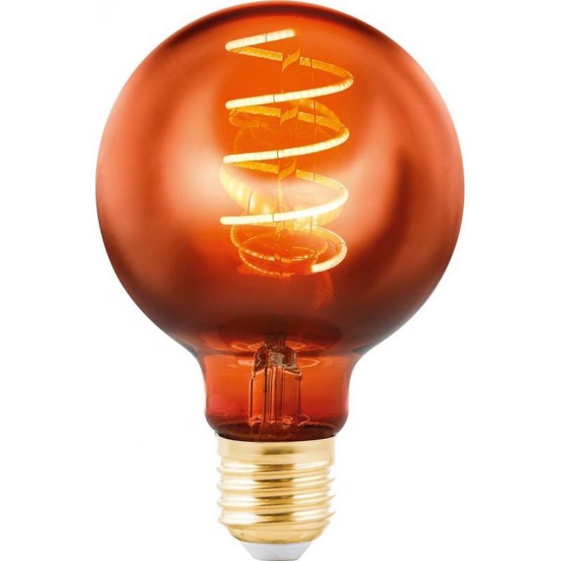 12,95 € Free Shipping | LED light bulb Eglo 4W E27 LED G80 2000K Very warm light. Spherical Shape Ø 8 cm