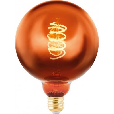 LED電球 Eglo 4W E27 LED G125 2000K とても暖かい光. 球状 形状 Ø 12 cm