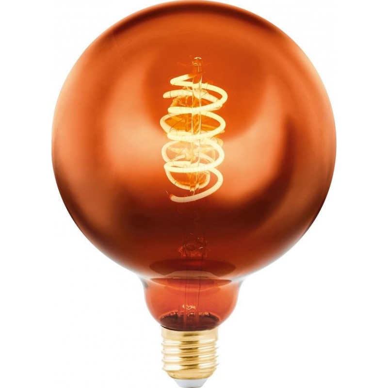 15,95 € Free Shipping | LED light bulb Eglo 4W E27 LED G125 2000K Very warm light. Spherical Shape Ø 12 cm