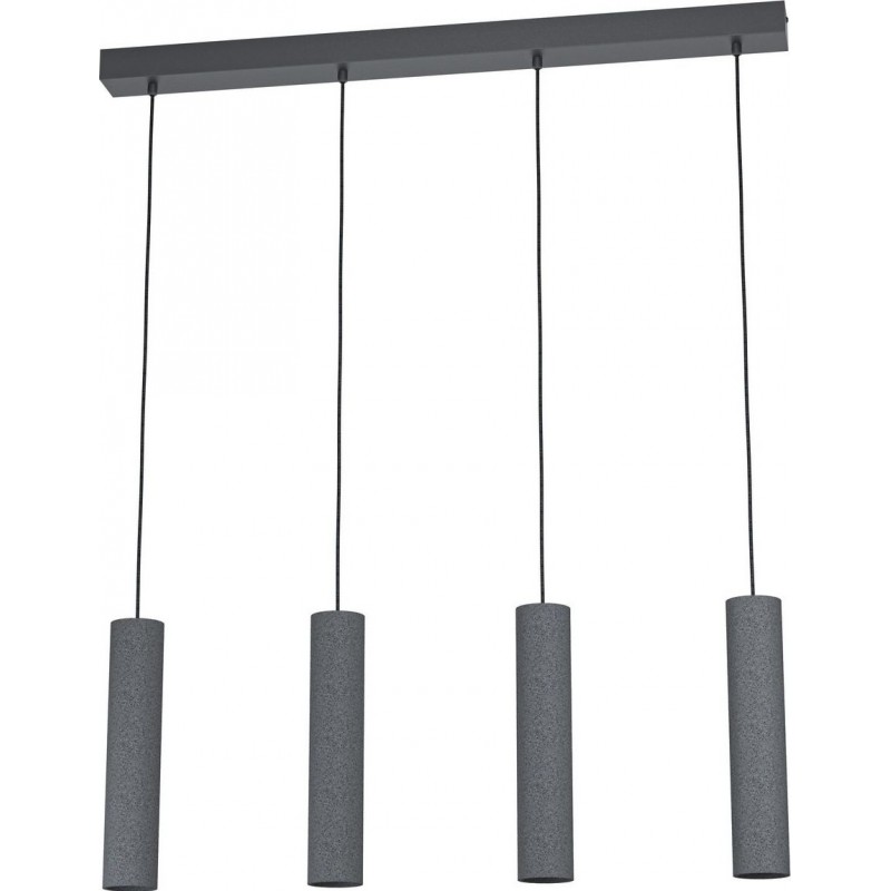 178,95 € Free Shipping | Hanging lamp Eglo Stars of Light Mentalona Extended Shape 150×84 cm. Living room and dining room. Sophisticated and design Style. Steel. Anthracite, white and black Color