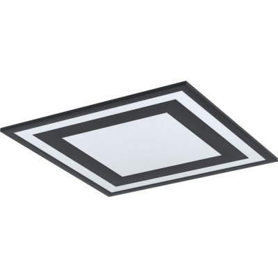 69,95 € Free Shipping | Indoor spotlight Eglo Savatarila Square Shape 45×45 cm. Ceiling light Living room, dining room and bedroom. Modern Style. Aluminum and plastic. White and black Color