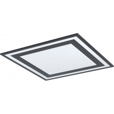 屋内シーリングライト Eglo Savatarila 平方 形状 60×60 cm. リビングルーム, ダイニングルーム そして ベッドルーム. モダン スタイル. アルミニウム そして プラスチック. 白い そして ブラック カラー