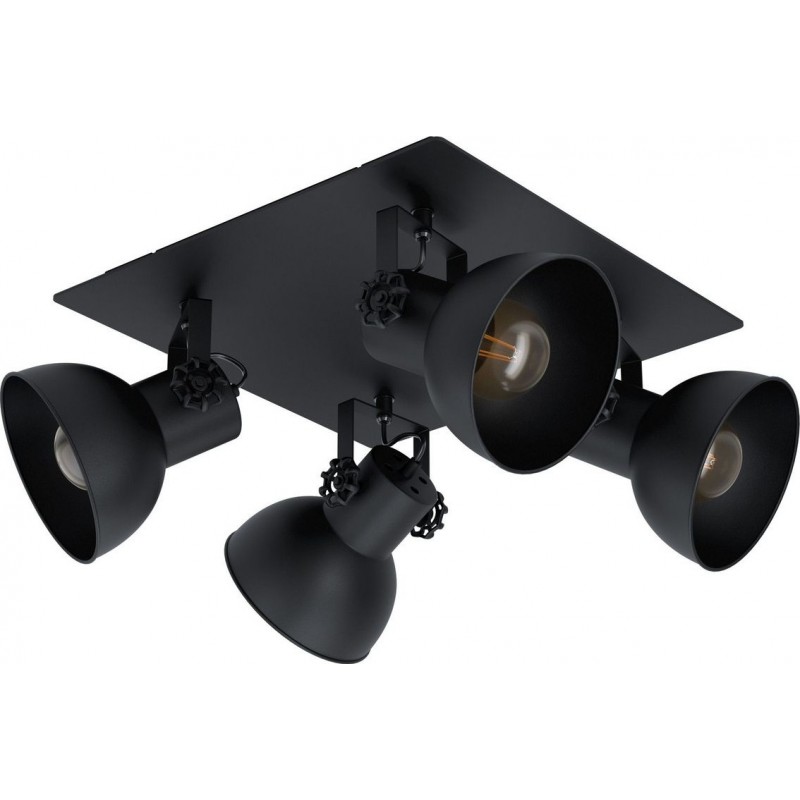 178,95 € Envoi gratuit | Projecteur d'intérieur Eglo Barnstaple 1 45×45 cm. Acier et bois. Couleur noir