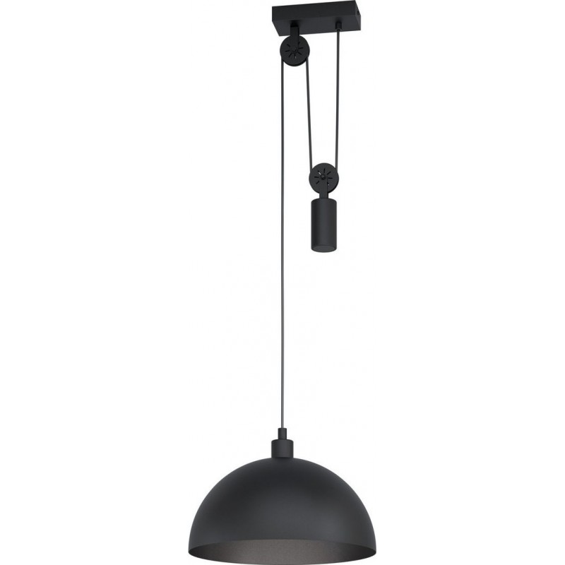 106,95 € Kostenloser Versand | Hängelampe Eglo Winkworth 1 Sphärisch Gestalten Ø 38 cm. Wohnzimmer, küche und esszimmer. Modern Stil. Stahl. Schwarz Farbe