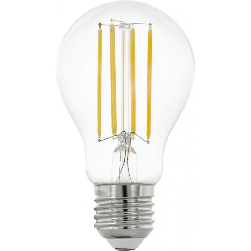 8,95 € Free Shipping | LED light bulb Eglo 12W E27 LED A60 2700K Very warm light. Spherical Shape Ø 6 cm