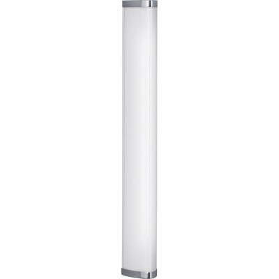 户外灯 Eglo Gita 1 拉长的 形状 60×8 cm. 壁灯和吸顶灯 大堂设施, 楼梯 和 阳台. 现代的 和 设计 风格. 金属 和 塑料. 白色的, 镀铬 和 银 颜色