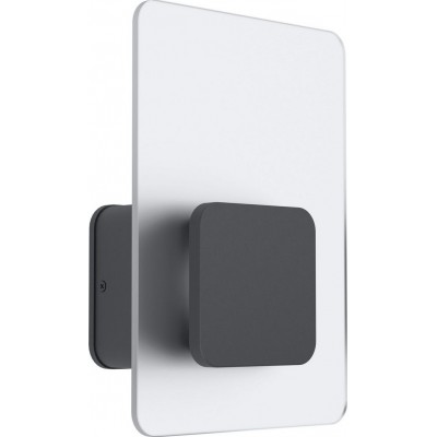 69,95 € Free Shipping | Outdoor wall light Eglo Eredita Rectangular Shape 26×18 cm. Stairs, terrace and garden. Modern, design and cool Style. Steel, Stainless steel and Plastic. Anthracite, white and black Color
