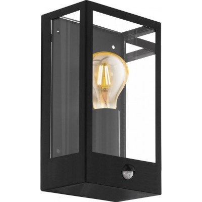 83,95 € Free Shipping | Outdoor wall light Eglo Almonte 30×17 cm. Steel and glass. Black Color