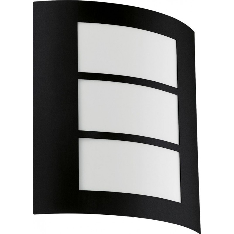 39,95 € 免费送货 | 户外壁灯 Eglo City 长方形 形状 26×24 cm. 楼梯, 阳台 和 花园. 现代的, 设计 和 凉爽的 风格. 钢, 镀锌钢 和 塑料. 白色的 和 黑色的 颜色