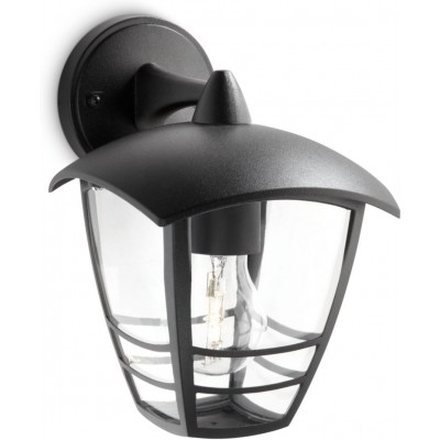 31,95 € Free Shipping | Outdoor wall light Philips Creek Pyramidal Shape 24×20 cm. Wall light Terrace and garden. Vintage Style. Black Color