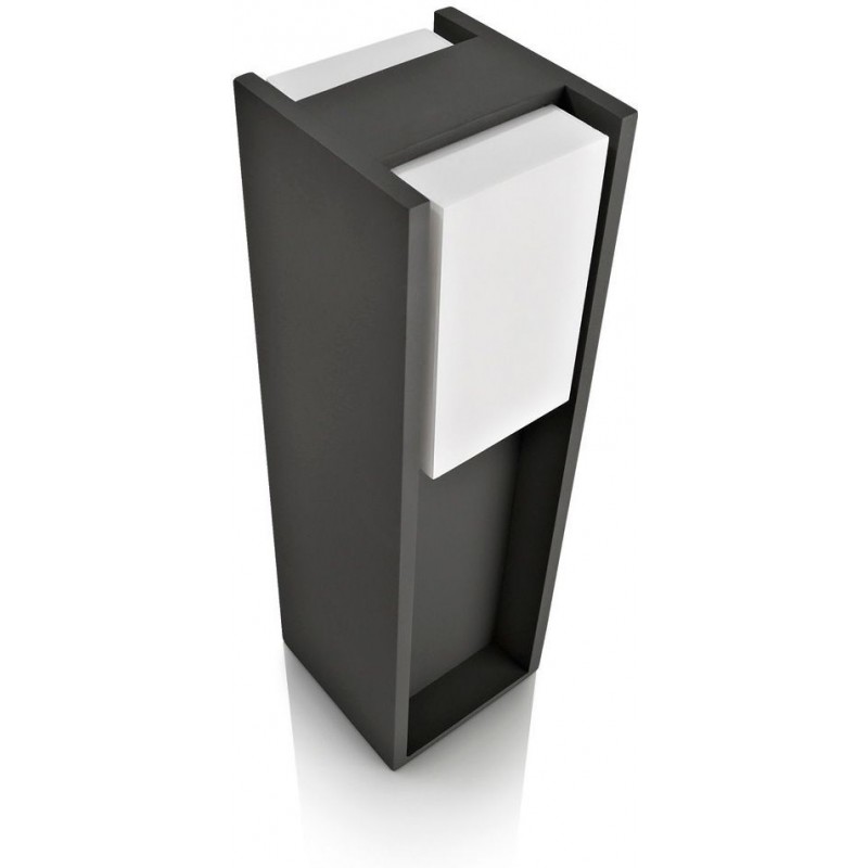 63,95 € Free Shipping | Luminous beacon Philips Ecomoods 14W Cubic Shape 40×12 cm. Hue Bridge Overwall / Pedestal Terrace and garden. Modern Style. Anthracite Color