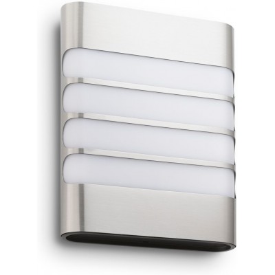 56,95 € Free Shipping | Outdoor wall light Philips Raccoon 4W Rectangular Shape 21×16 cm. Wall light Terrace and garden. Modern Style. Stainless steel