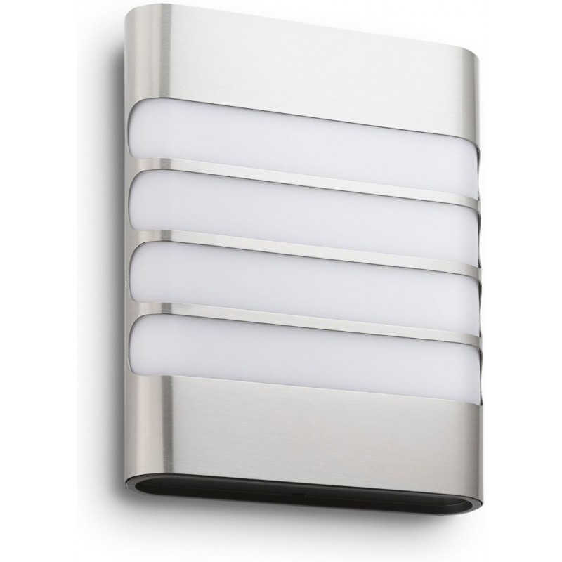 46,95 € Free Shipping | Outdoor wall light Philips Raccoon 4W Rectangular Shape 21×16 cm. Wall light Terrace and garden. Modern Style. Stainless steel