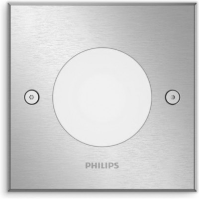 41,95 € Kostenloser Versand | Einbauleuchte Philips Crust 3W 12×12 cm. Rostfreier stahl