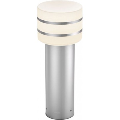 Luminous beacon Philips Tuar 9W 2700K Very warm light. Cylindrical Shape 40×15 cm. Outdoor pedestal. Direct mains power supply. Smart control with Hue Bridge Terrace and garden. Modern Style