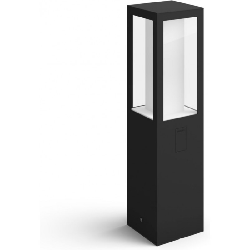 175,95 € Free Shipping | Luminous beacon Philips Impress 16W Cubic Shape 40×10 cm. Outdoor pedestal. Integrated White / Multicolor LED. Direct power supply Terrace and garden. Sophisticated and design Style