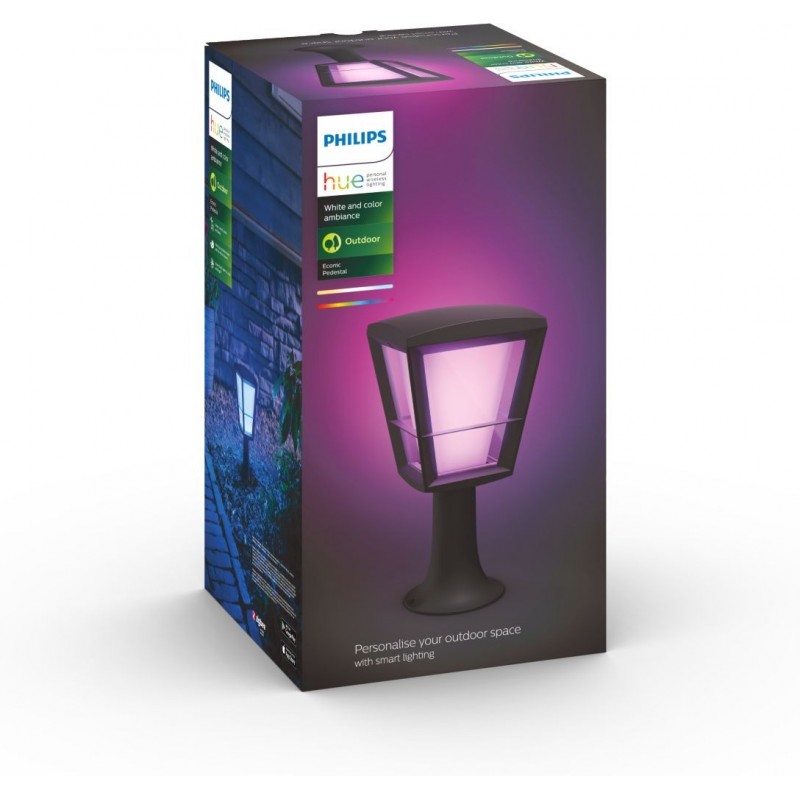 166,95 € Free Shipping | Luminous beacon Philips Econic 15W Cylindrical Shape 32×16 cm. Outdoor pedestal. Integrated White / Multicolor LED. Direct power supply Terrace and garden. Vintage, modern and design Style
