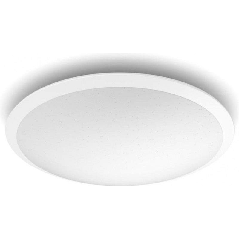44,95 € 免费送货 | 室内顶灯 Philips Cavanal 18W 2700K 非常温暖的光. 圆形的 形状 Ø 35 cm. 厨房, 浴室 和 大厅. 现代的 风格. 白色的 颜色