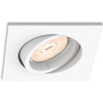 23,95 € Free Shipping | Recessed lighting Philips Enneper Square Shape 9×9 cm. Living room, bathroom and office. Sophisticated Style. White Color