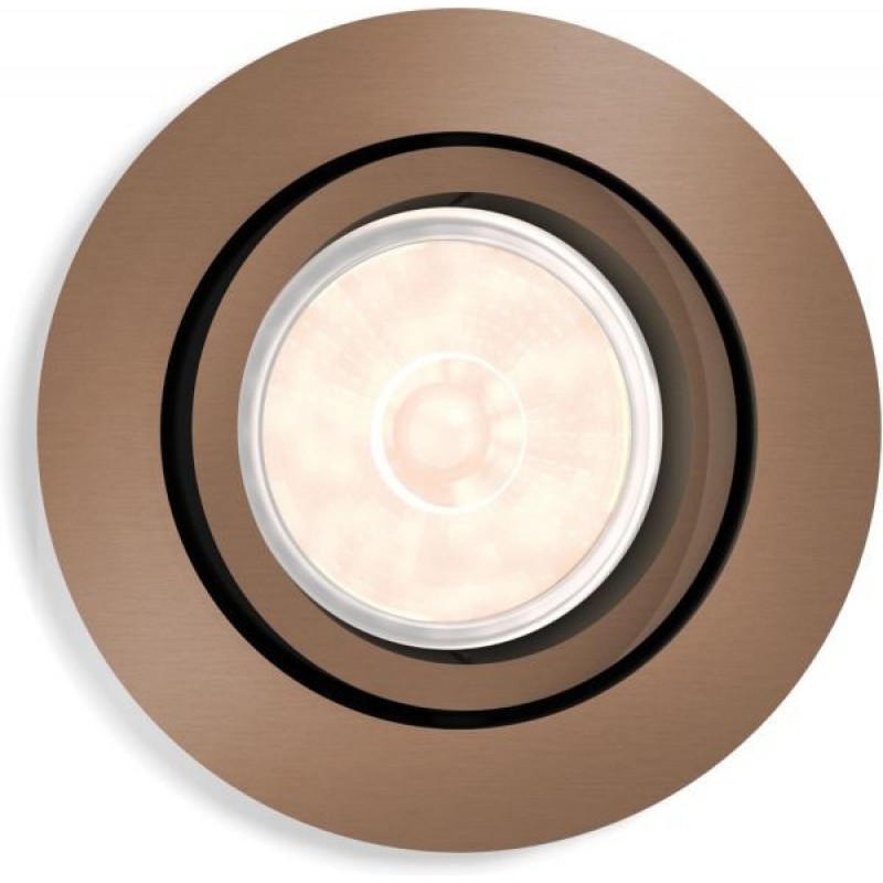 9,95 € Free Shipping | Recessed lighting Philips Donegal Round Shape 9×9 cm. Living room, bedroom and store. Sophisticated Style. Metal casting