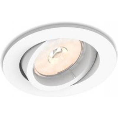 屋内埋め込み式照明 Philips Donegal 円形 形状 9×9 cm. リビングルーム, ベッドルーム そして ショーケース. 洗練された スタイル. 白い カラー
