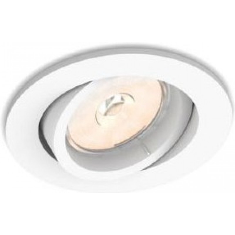 18,95 € Free Shipping | Recessed lighting Philips Donegal Round Shape 9×9 cm. Living room, bedroom and showcase. Sophisticated Style. White Color