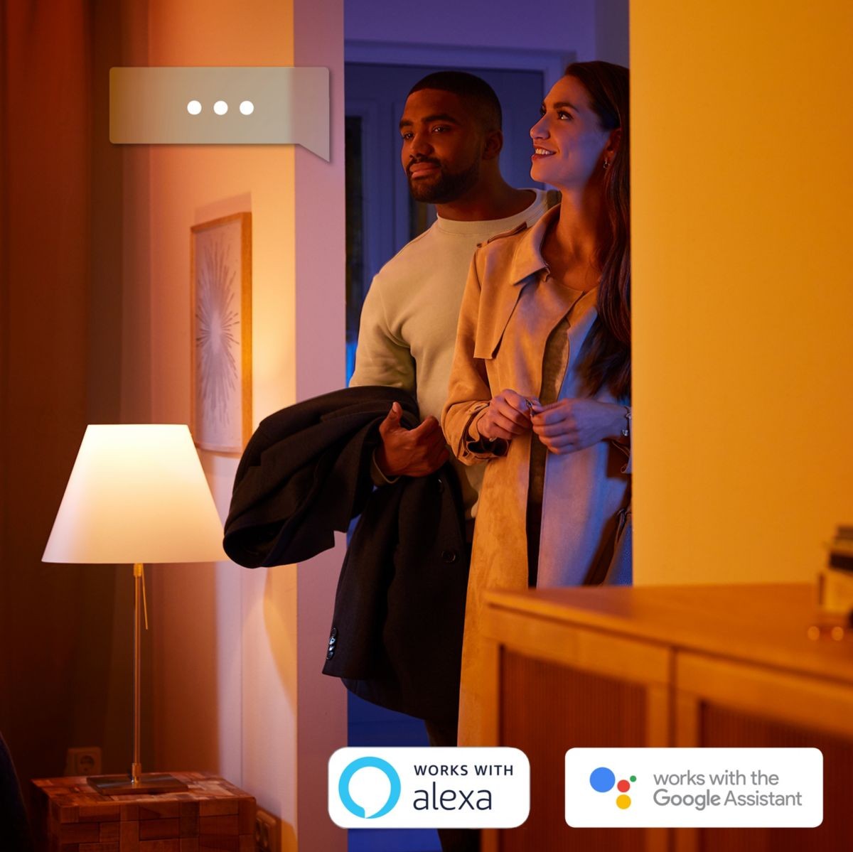 102,95 € Envio grátis | Refletor interno Philips Buckram 10W 25×10 cm. Foco duplo. Inclui lâmpadas LED e interruptor sem fio. Controle de Bluetooth com aplicativo para smartphone