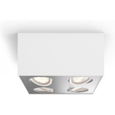 132,95 € Envío gratis | Foco para interior Philips LED Warmglow 72W Forma Cuadrada 20×20 cm. Foco cuádruple. Regulable Salón y oficina. Estilo moderno