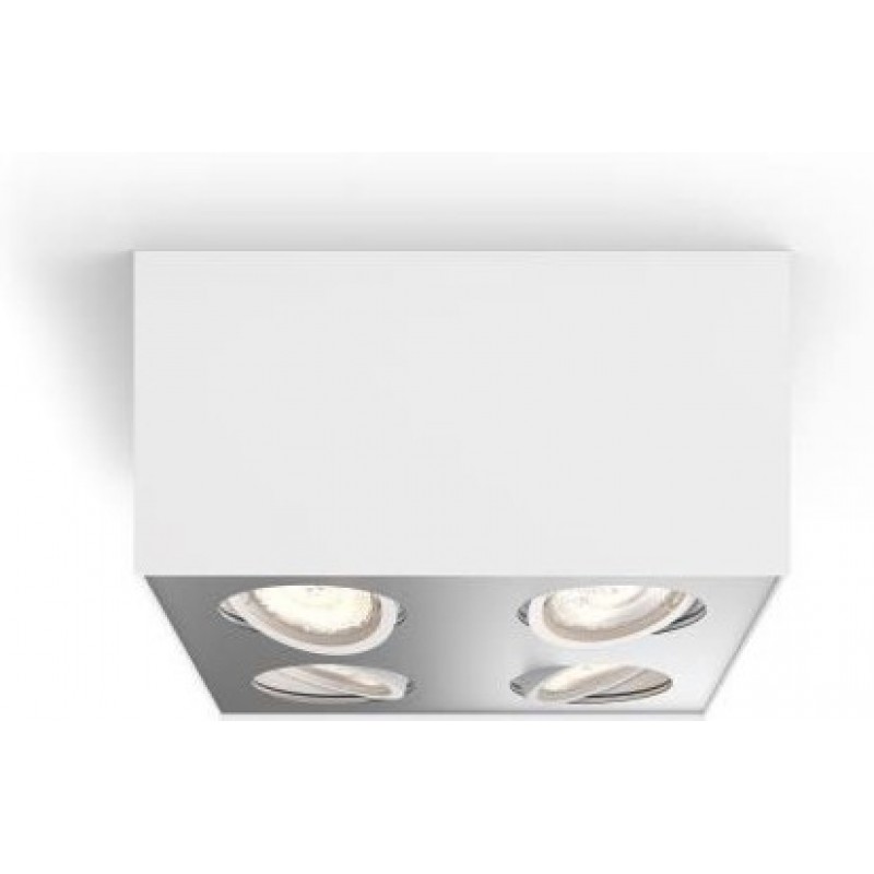 132,95 € Envio grátis | Refletor interno Philips LED Warmglow 72W Forma Quadrado 20×20 cm. Foco quádruplo. Dimmable Sala de estar e escritório. Estilo moderno