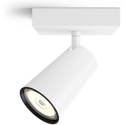 23,95 € Envío gratis | Foco para interior Philips PaisLey 13×10 cm. Foco compacto. Proyector orientable Color blanco