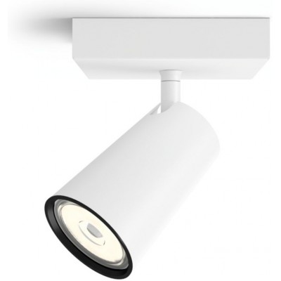 Внутренний точечный светильник Philips PaisLey Цилиндрический Форма 13×10 cm. Компактный фокус. Регулируемый проектор Гостинная, спальная комната и лобби. Современный Стиль. Белый Цвет