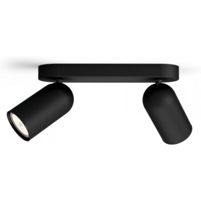 35,95 € Spedizione Gratuita | Faretto da interno Philips Pongee 24×12 cm. Messa a fuoco compatta. Proiettore regolabile Colore nero