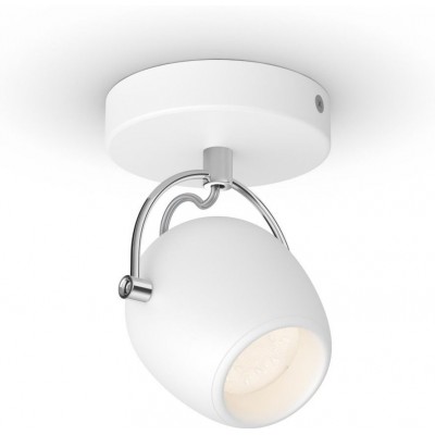 25,95 € Free Shipping | Indoor spotlight Philips Rivano 4W Round Shape 15×10 cm. High-quality single spotlight Living room, dining room and lobby. Modern Style. White Color