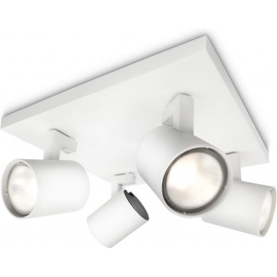 Внутренний точечный светильник Philips Runner Квадратный Форма 24×24 cm. Прожектор Гостинная, спальная комната и лобби. Современный Стиль. Белый Цвет