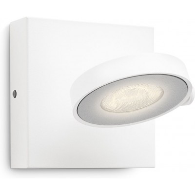 54,95 € Free Shipping | Indoor spotlight Philips Clockwork 4.5W Square Shape 11×11 cm. Individual focus. Adjustable ClickFix quick installation Bedroom, hall and showcase. Modern Style
