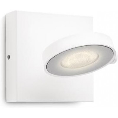 62,95 € Free Shipping | Indoor spotlight Philips Clockwork 4.5W Square Shape 11×11 cm. Individual focus. Adjustable ClickFix quick installation Bedroom, hall and showcase. Modern Style