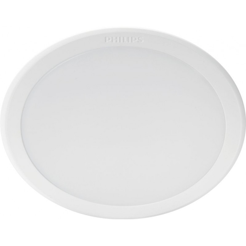 6,95 € Envío gratis | Iluminación empotrable Philips Meson 12.5W Forma Redonda Ø 14 cm. Downlight Cocina, vestíbulo y baño. Estilo clásico. Color blanco