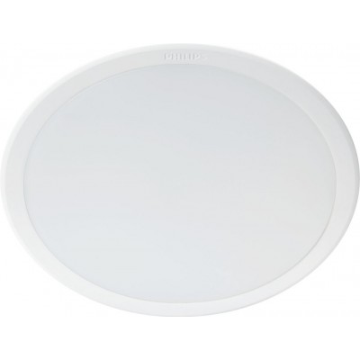 屋内埋め込み式照明 Philips Meson 20W 円形 形状 Ø 19 cm. ダウンライト キッチン, バスルーム そして ホール. クラシック スタイル. 白い カラー