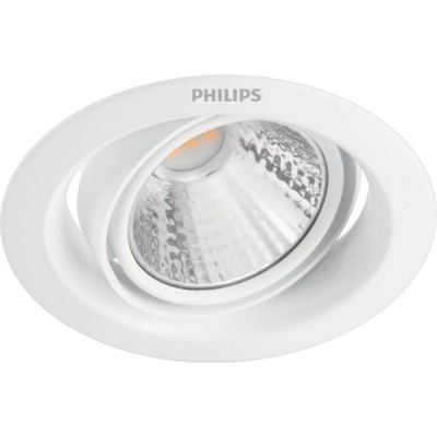 11,95 € Free Shipping | Recessed lighting Philips Pomeron 5W Round Shape Ø 11 cm. Downlight Dining room, lobby and showcase. Modern Style. White Color