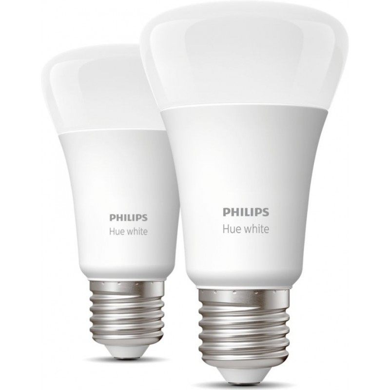23,95 € Free Shipping | Remote control LED bulb Philips Hue White 18W E27 LED 2700K Very warm light. Ø 6 cm. Bluetooth Control with Smartphone App or Voice