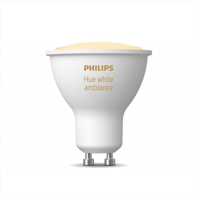 23,95 € Free Shipping | Remote control LED bulb Philips Hue White Ambiance 5W GU10 LED Ø 5 cm. Bluetooth Control with Smartphone App or Voice