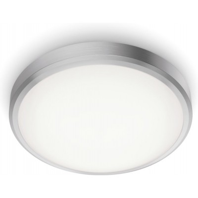 39,95 € Free Shipping | Indoor ceiling light Philips Doris 17W Round Shape Ø 31 cm. Kitchen, bathroom and hall. Design Style. Nickel Color