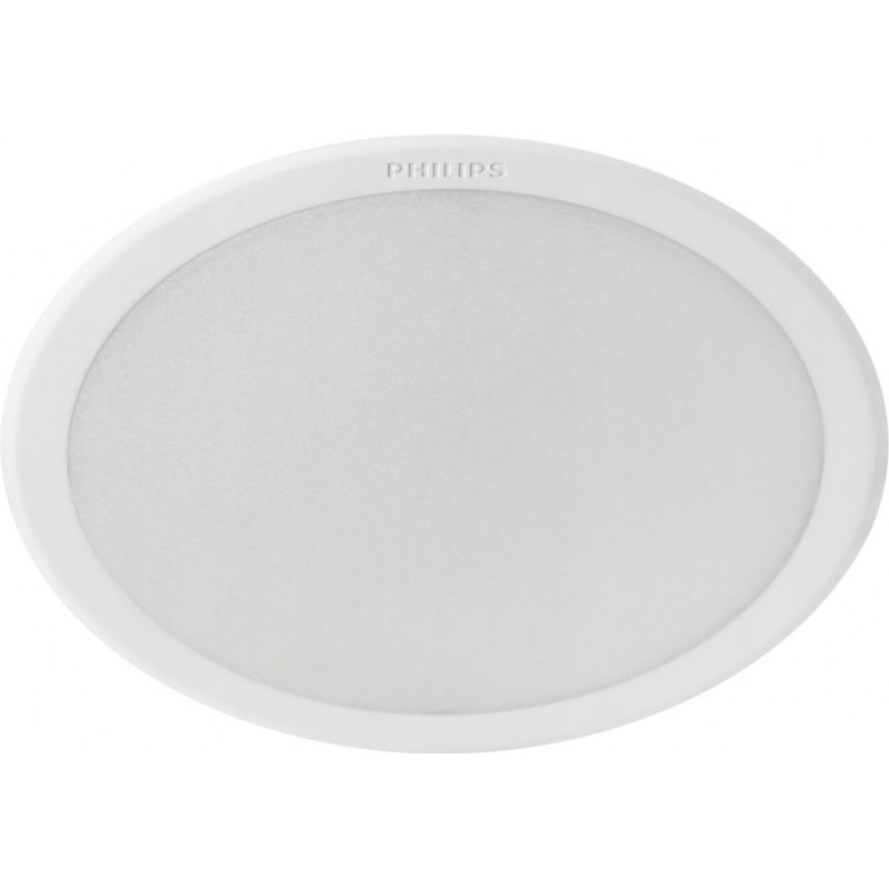 11,95 € Free Shipping | Recessed lighting Philips Meson 5.5W Round Shape Ø 9 cm. Downlight Kitchen, bathroom and hall. Classic Style. White Color