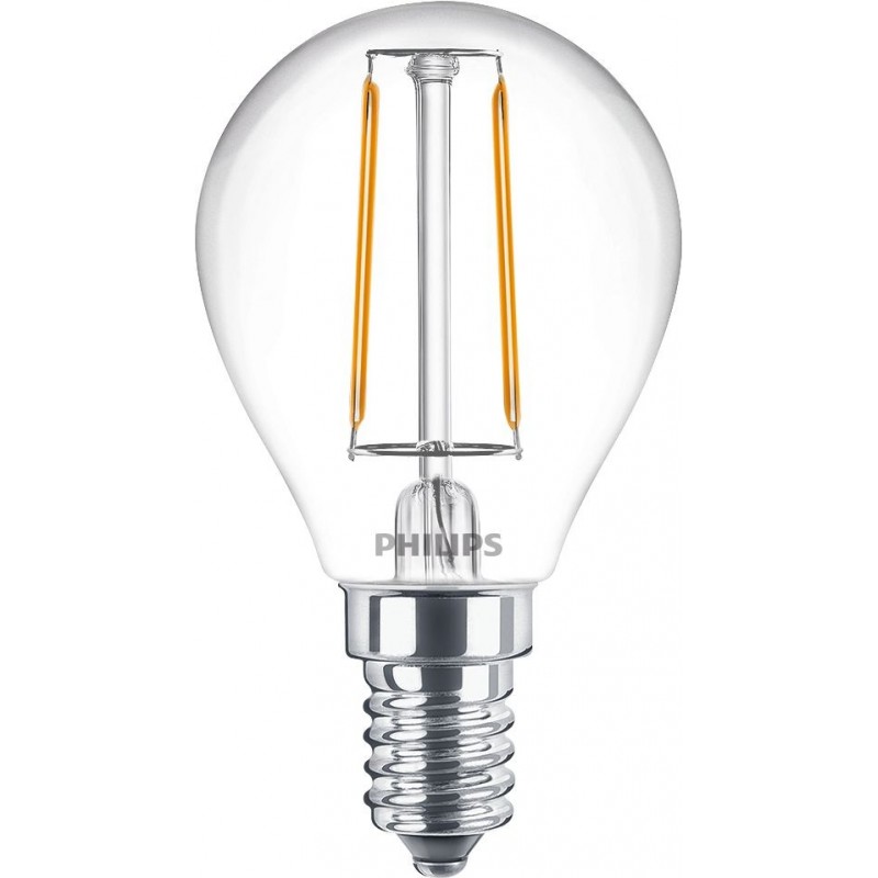 3,95 € Free Shipping | LED light bulb Philips LED Classic 2.3W E14 LED 4000K Neutral light. 8×5 cm. LED Candle Light Vintage Style