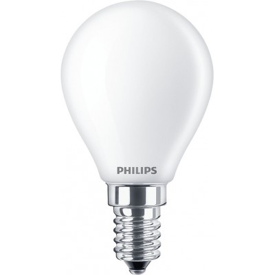 Светодиодная лампа Philips LED Classic 4.5W E14 LED 4000K Нейтральный свет. 8×5 cm. Светодиодная свеча