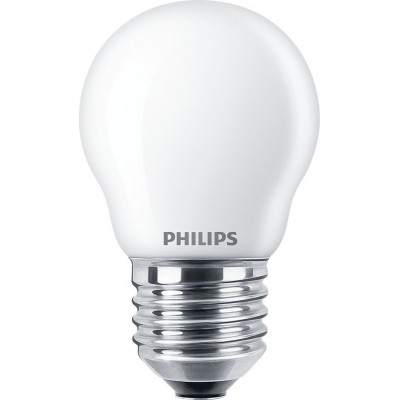 4,95 € Envío gratis | Bombilla LED Philips LED Classic 4.5W E27 LED 4000K Luz neutra. 8×5 cm. Luminaria de Vela LED