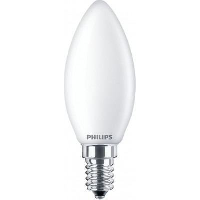 3,95 € Envío gratis | Bombilla LED Philips LED Classic 2.3W E14 LED 2700K Luz muy cálida. 10×5 cm. Luminaria de Vela LED