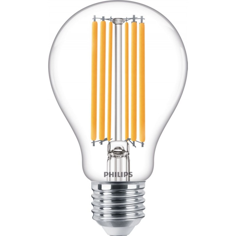 10,95 € Бесплатная доставка | Светодиодная лампа Philips LED Classic 13W E27 LED 2700K Очень теплый свет. 12×8 cm. Дизайн Стиль